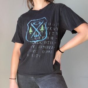 Black Graphic Oakley Short Sleeve Tee Shirt